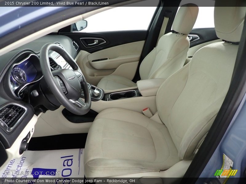 Vivid Blue Pearl / Black/Linen 2015 Chrysler 200 Limited