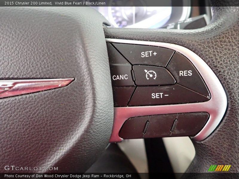 Vivid Blue Pearl / Black/Linen 2015 Chrysler 200 Limited