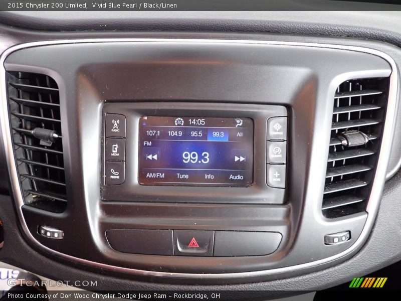 Vivid Blue Pearl / Black/Linen 2015 Chrysler 200 Limited