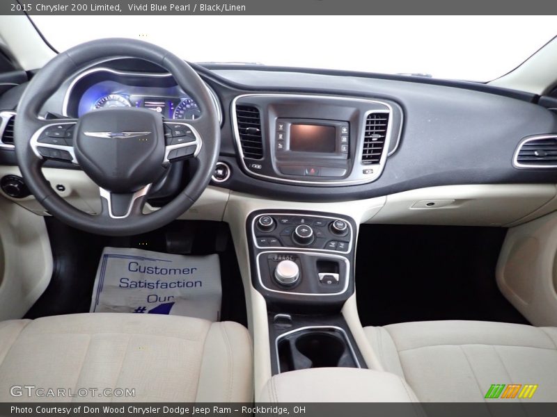 Vivid Blue Pearl / Black/Linen 2015 Chrysler 200 Limited