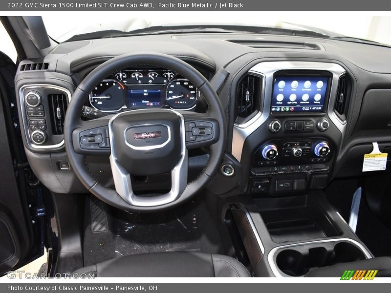 Pacific Blue Metallic / Jet Black 2022 GMC Sierra 1500 Limited SLT Crew Cab 4WD