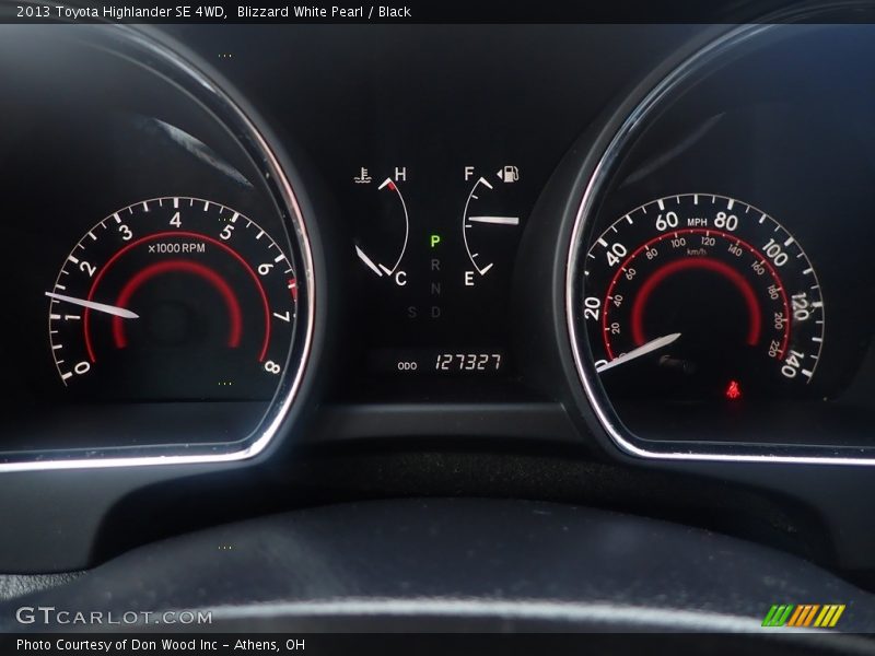 Blizzard White Pearl / Black 2013 Toyota Highlander SE 4WD