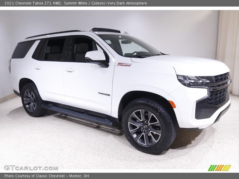 Summit White / Gideon/­Very Dark Atmosphere 2021 Chevrolet Tahoe Z71 4WD