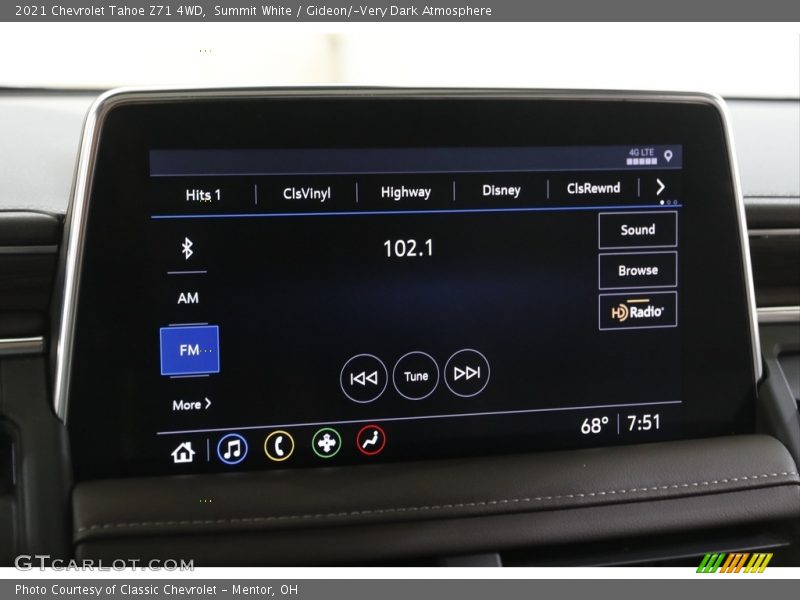 Summit White / Gideon/­Very Dark Atmosphere 2021 Chevrolet Tahoe Z71 4WD