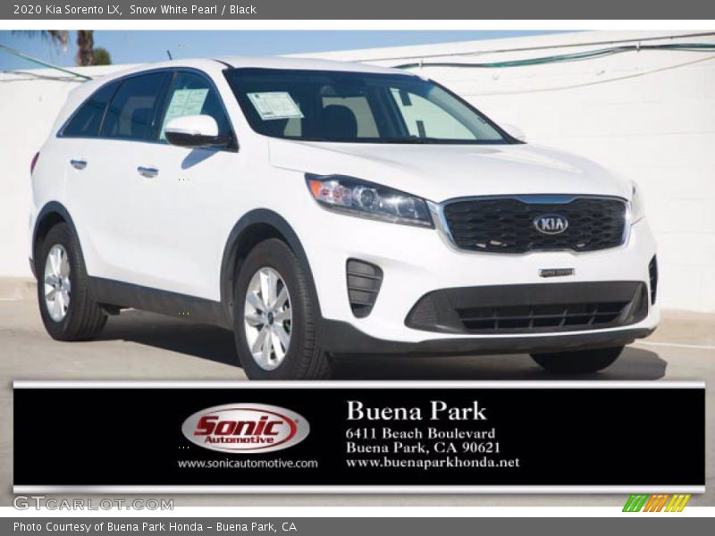 Snow White Pearl / Black 2020 Kia Sorento LX