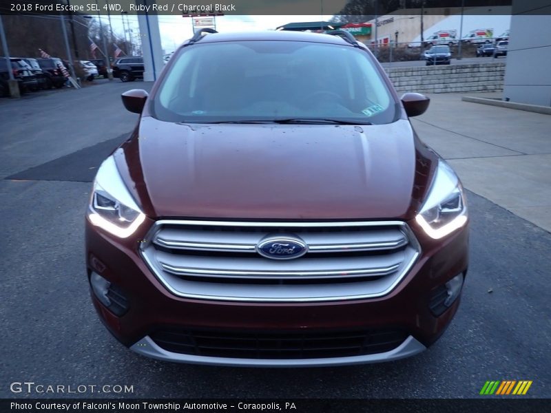 Ruby Red / Charcoal Black 2018 Ford Escape SEL 4WD