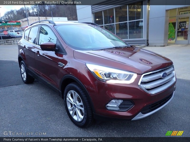 Ruby Red / Charcoal Black 2018 Ford Escape SEL 4WD