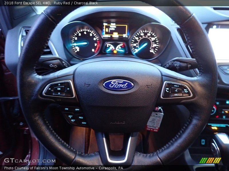 Ruby Red / Charcoal Black 2018 Ford Escape SEL 4WD