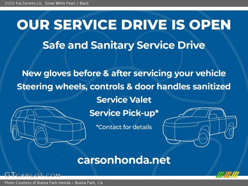 Snow White Pearl / Black 2020 Kia Sorento LX