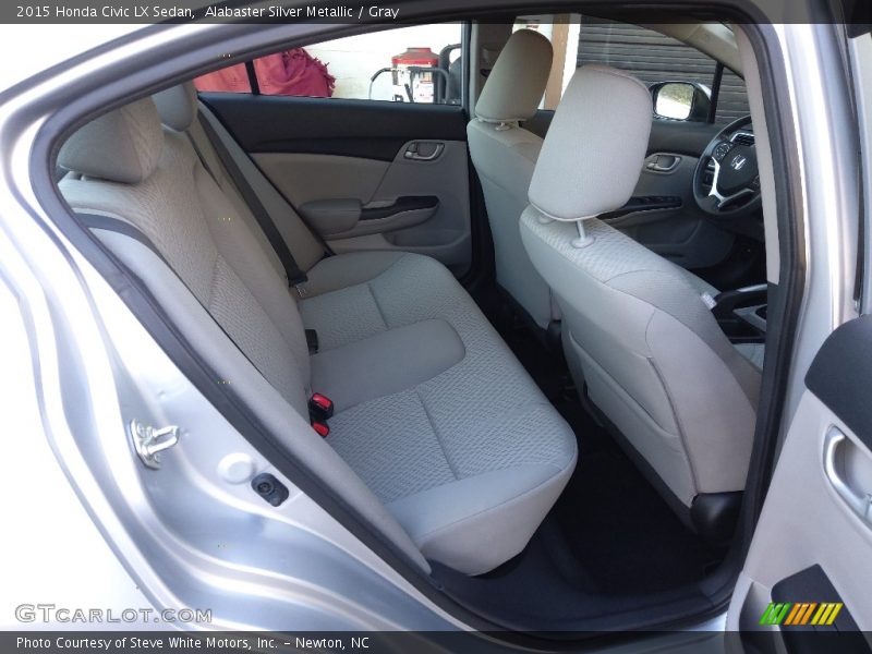 Alabaster Silver Metallic / Gray 2015 Honda Civic LX Sedan