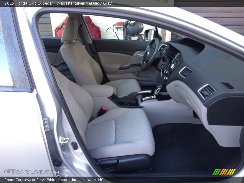Alabaster Silver Metallic / Gray 2015 Honda Civic LX Sedan