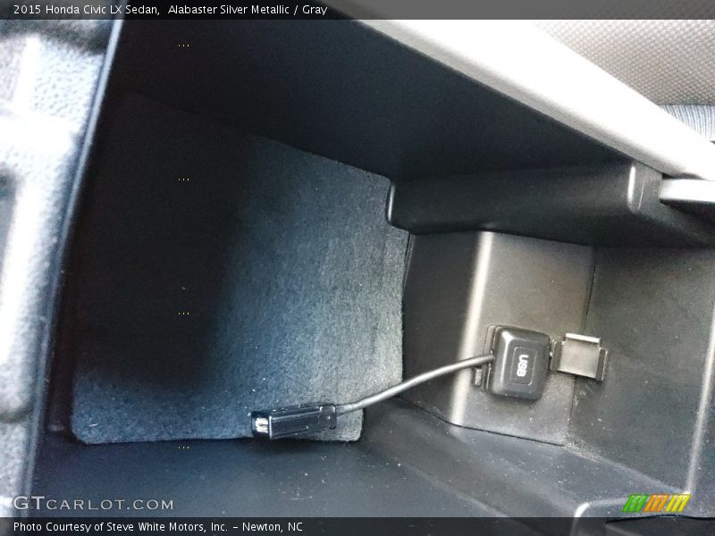 Alabaster Silver Metallic / Gray 2015 Honda Civic LX Sedan