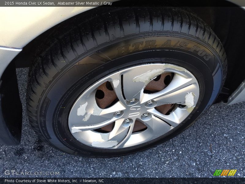 Alabaster Silver Metallic / Gray 2015 Honda Civic LX Sedan