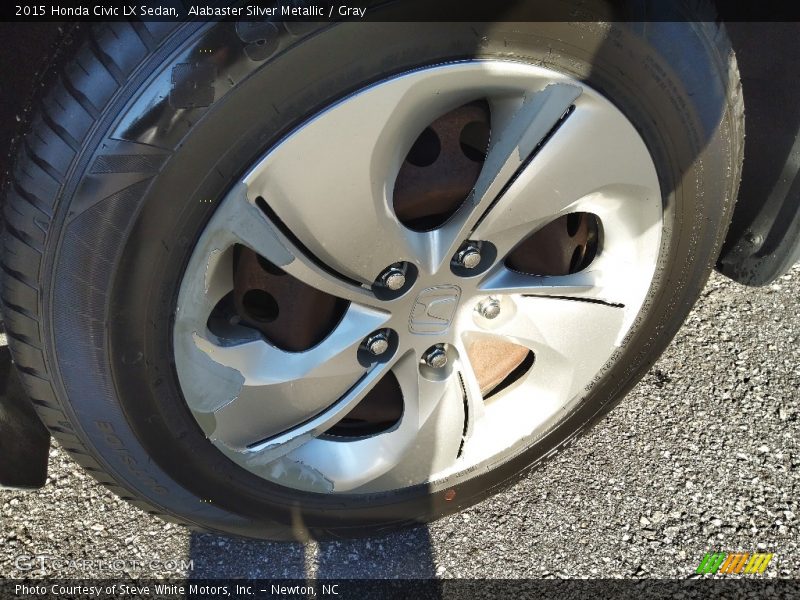 Alabaster Silver Metallic / Gray 2015 Honda Civic LX Sedan