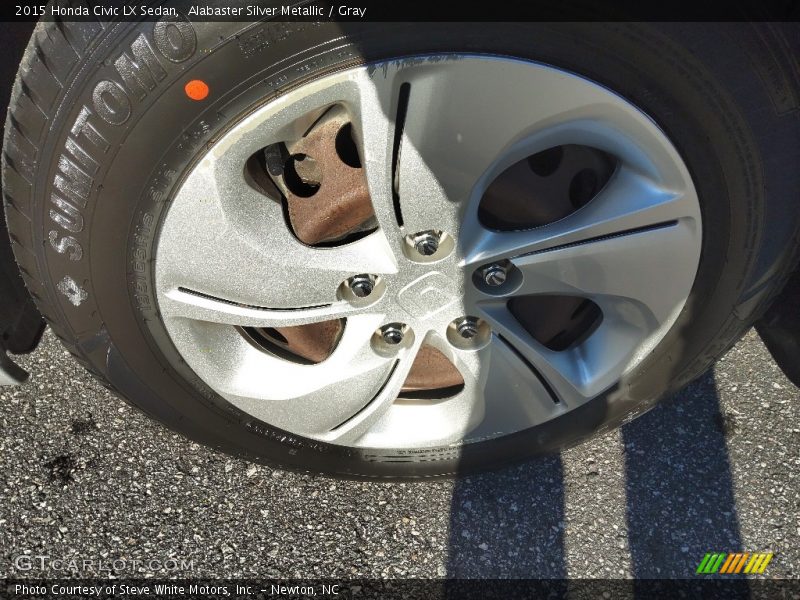 Alabaster Silver Metallic / Gray 2015 Honda Civic LX Sedan