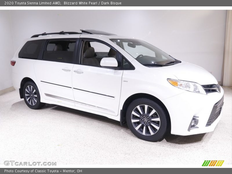 Blizzard White Pearl / Dark Bisque 2020 Toyota Sienna Limited AWD