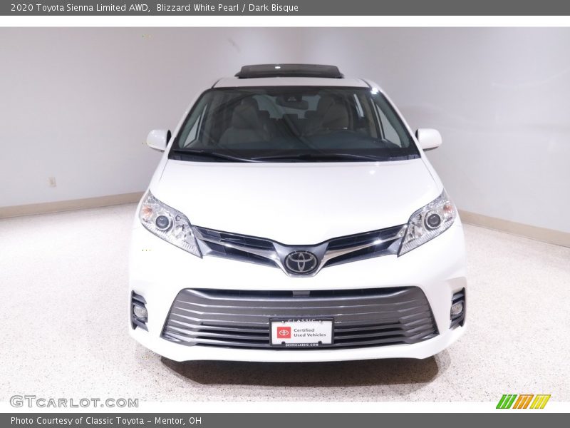 Blizzard White Pearl / Dark Bisque 2020 Toyota Sienna Limited AWD