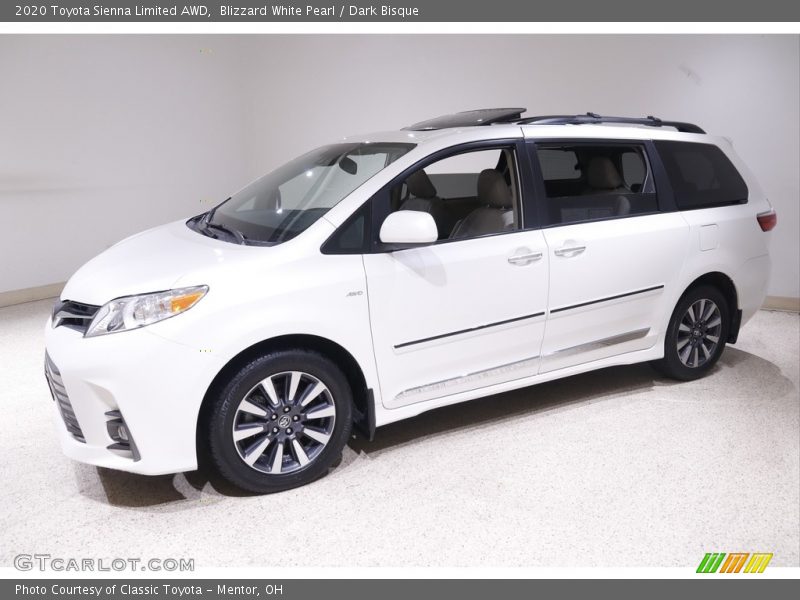 Blizzard White Pearl / Dark Bisque 2020 Toyota Sienna Limited AWD