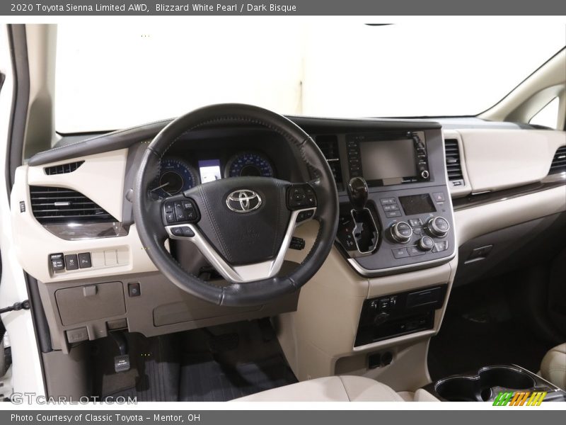 Blizzard White Pearl / Dark Bisque 2020 Toyota Sienna Limited AWD