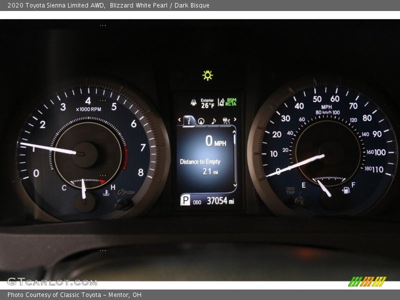Blizzard White Pearl / Dark Bisque 2020 Toyota Sienna Limited AWD