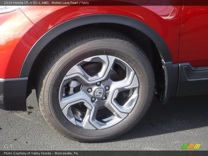 Molten Lava Pearl / Ivory 2019 Honda CR-V EX-L AWD
