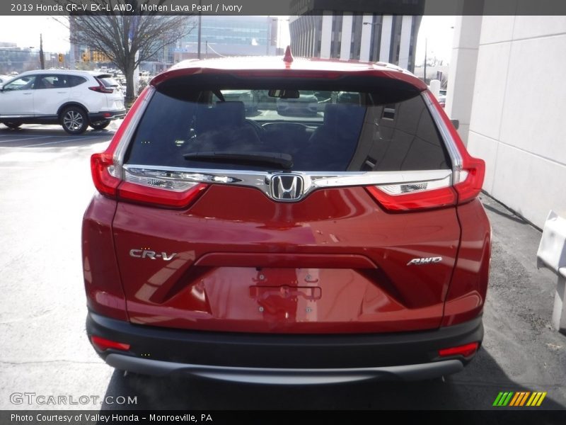 Molten Lava Pearl / Ivory 2019 Honda CR-V EX-L AWD
