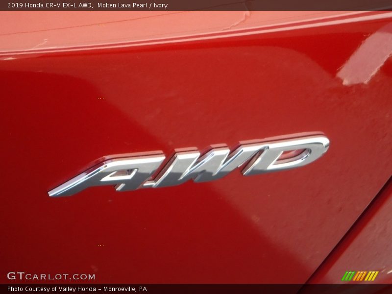 Molten Lava Pearl / Ivory 2019 Honda CR-V EX-L AWD