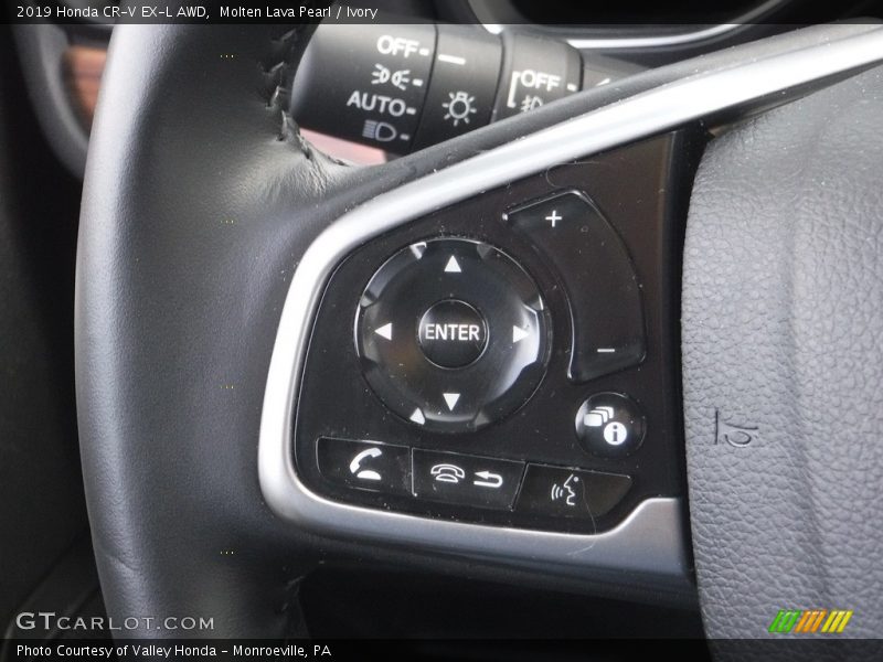 Molten Lava Pearl / Ivory 2019 Honda CR-V EX-L AWD