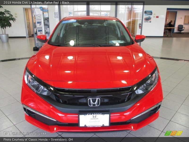 Rallye Red / Black 2019 Honda Civic LX Sedan
