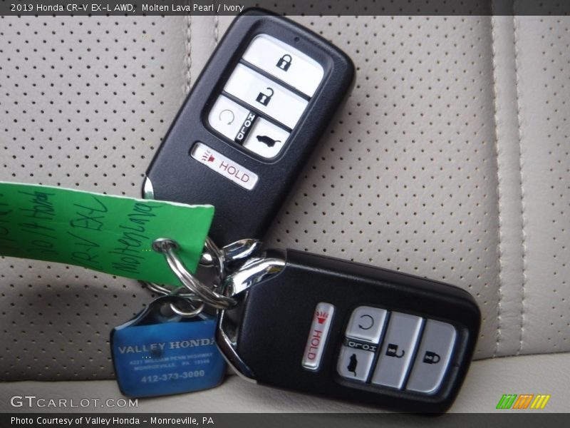 Molten Lava Pearl / Ivory 2019 Honda CR-V EX-L AWD