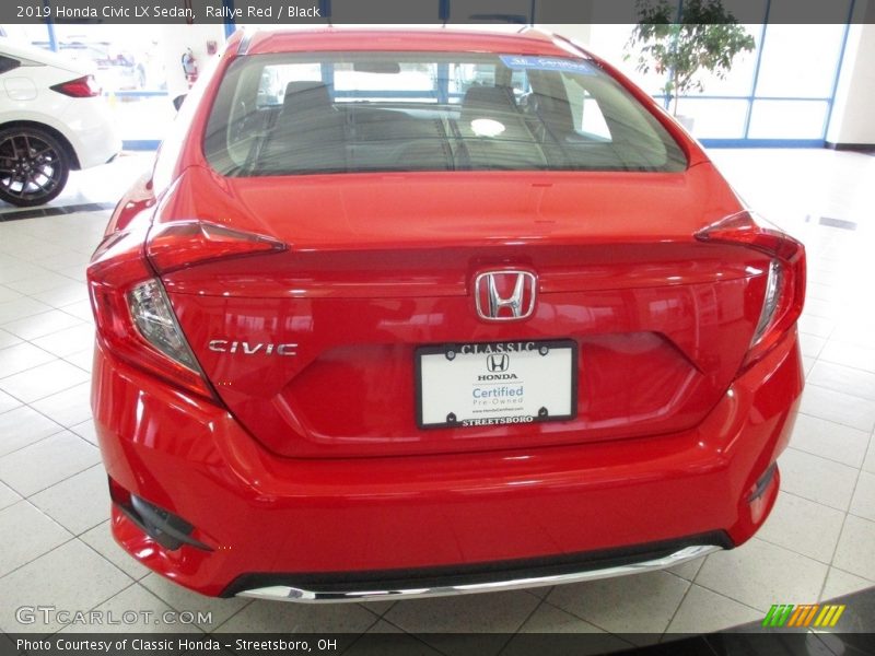 Rallye Red / Black 2019 Honda Civic LX Sedan