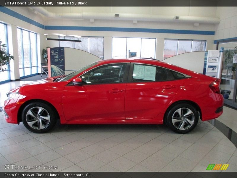 Rallye Red / Black 2019 Honda Civic LX Sedan