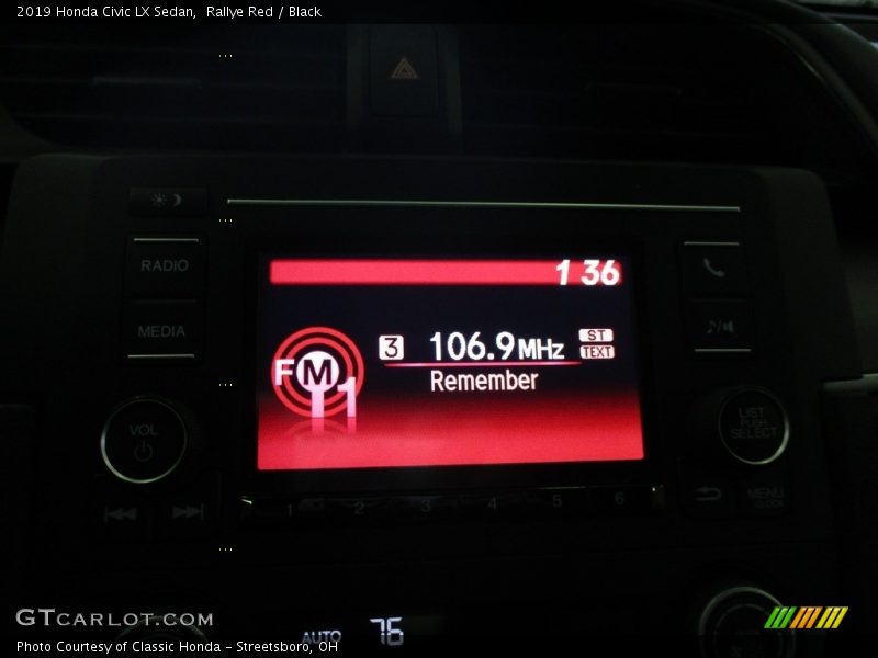 Rallye Red / Black 2019 Honda Civic LX Sedan