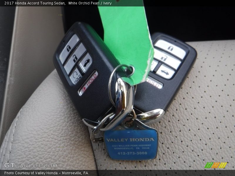 White Orchid Pearl / Ivory 2017 Honda Accord Touring Sedan