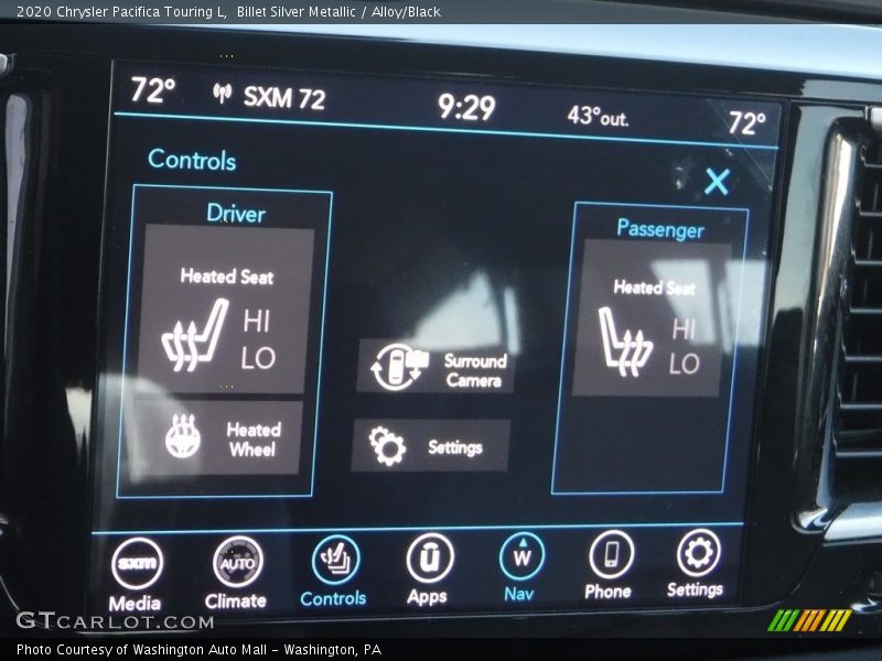 Billet Silver Metallic / Alloy/Black 2020 Chrysler Pacifica Touring L