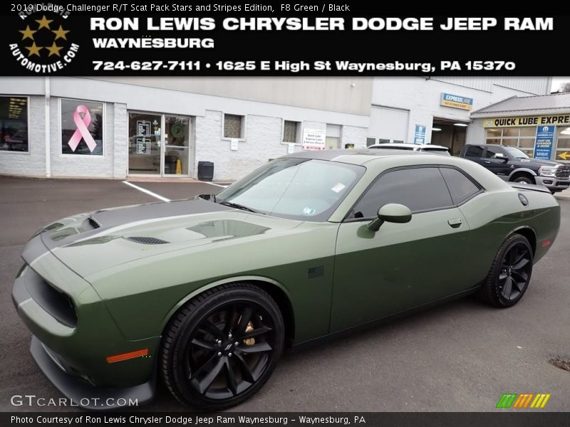 F8 Green / Black 2019 Dodge Challenger R/T Scat Pack Stars and Stripes Edition