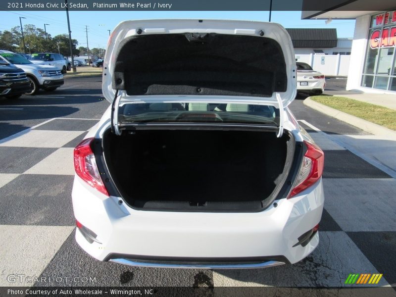 Platinum White Pearl / Ivory 2021 Honda Civic LX Sedan