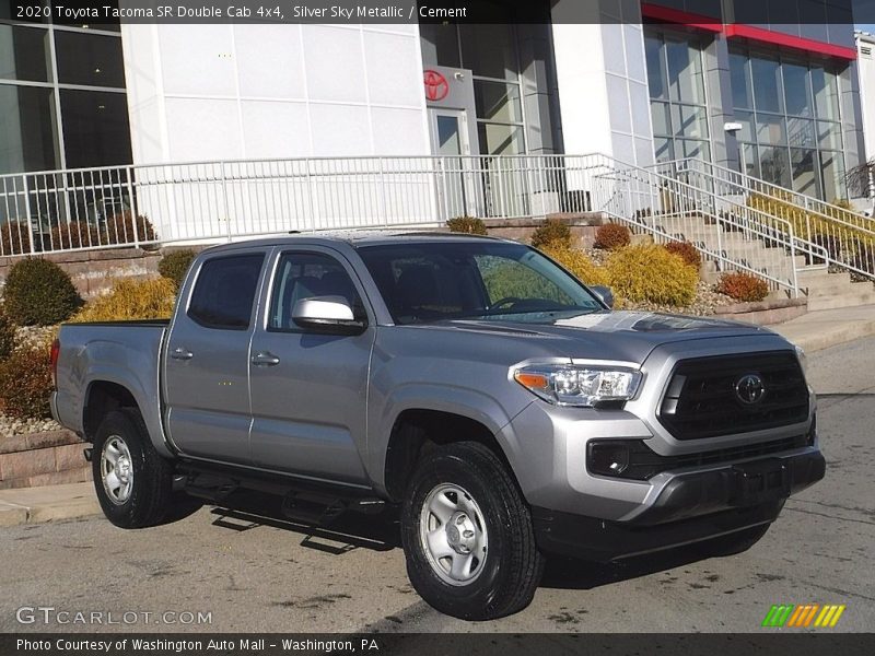 Silver Sky Metallic / Cement 2020 Toyota Tacoma SR Double Cab 4x4