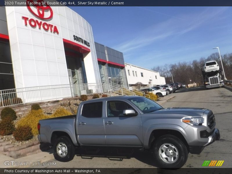 Silver Sky Metallic / Cement 2020 Toyota Tacoma SR Double Cab 4x4