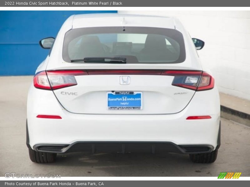 Platinum White Pearl / Black 2022 Honda Civic Sport Hatchback
