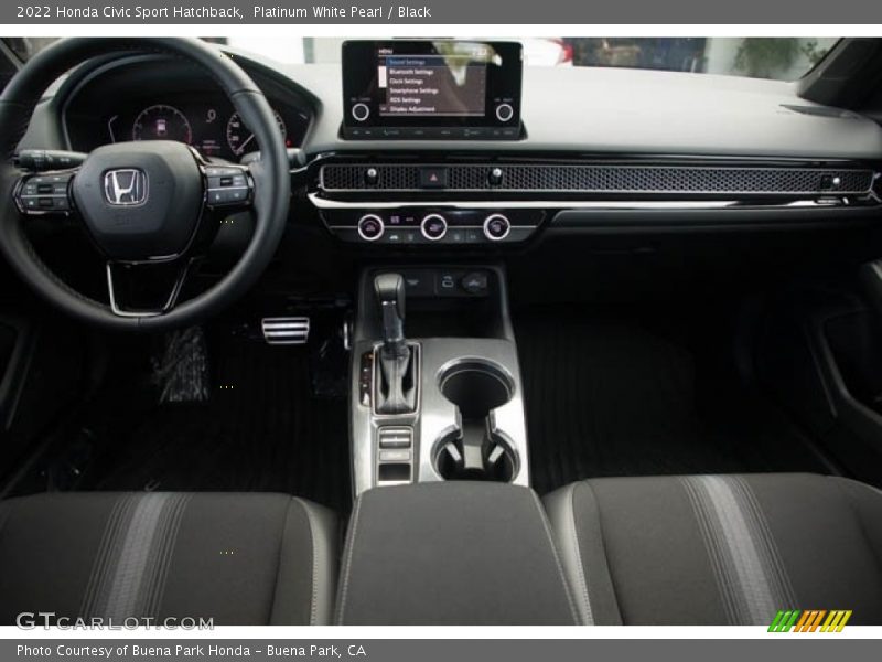 Platinum White Pearl / Black 2022 Honda Civic Sport Hatchback