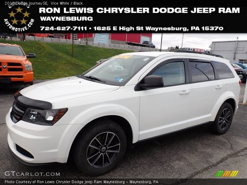 Vice White / Black 2018 Dodge Journey SE