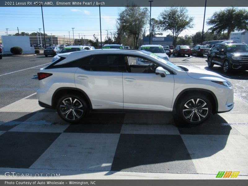 Eminent White Pearl / Birch 2021 Lexus RX 450h AWD
