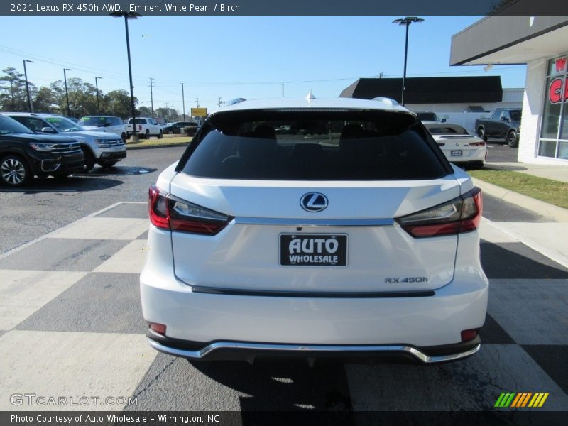 Eminent White Pearl / Birch 2021 Lexus RX 450h AWD
