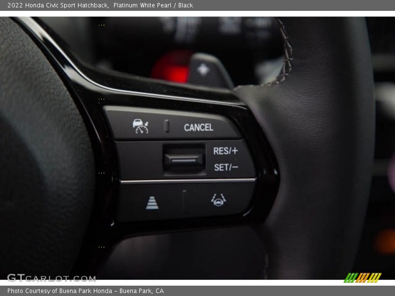 Platinum White Pearl / Black 2022 Honda Civic Sport Hatchback