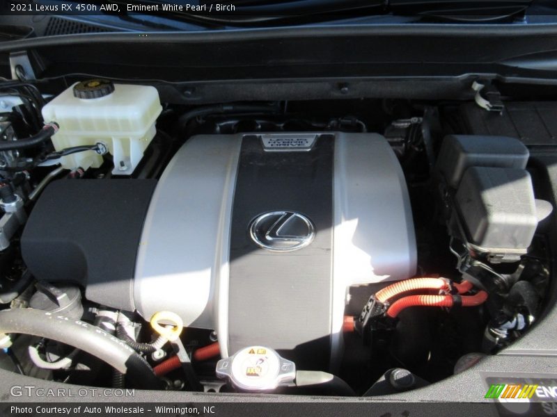 Eminent White Pearl / Birch 2021 Lexus RX 450h AWD