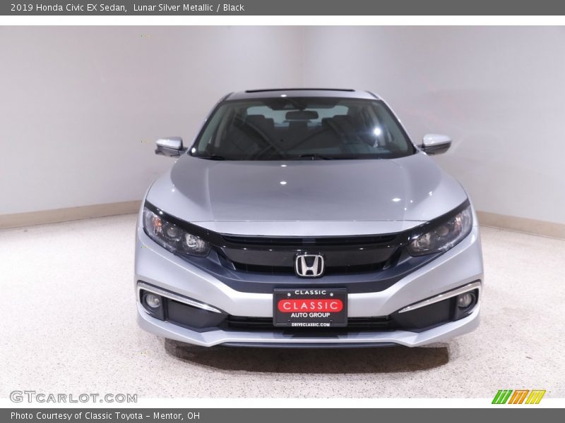 Lunar Silver Metallic / Black 2019 Honda Civic EX Sedan