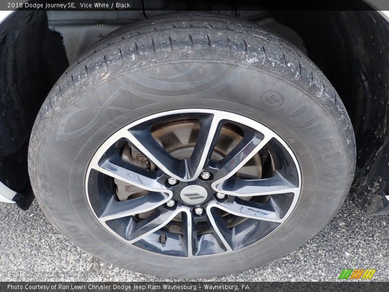 Vice White / Black 2018 Dodge Journey SE