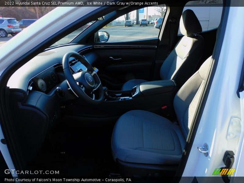 Ice White / Dark Gray w/Orange Accents 2022 Hyundai Santa Cruz SEL Premium AWD