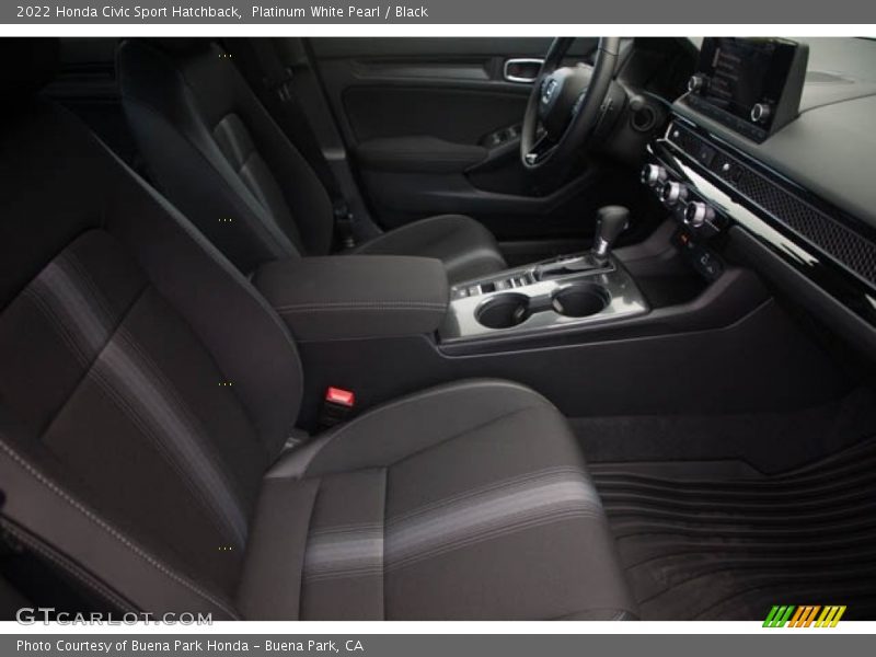Platinum White Pearl / Black 2022 Honda Civic Sport Hatchback